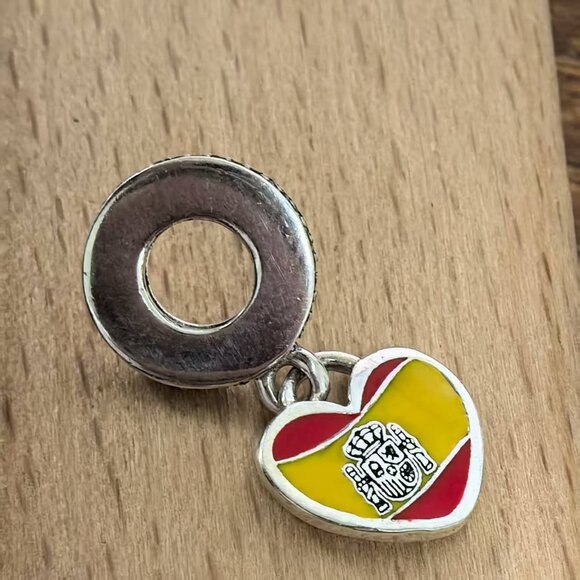Pandora Spain Flag pendant, S925 Silver Bracelets - Picture 3 of 4